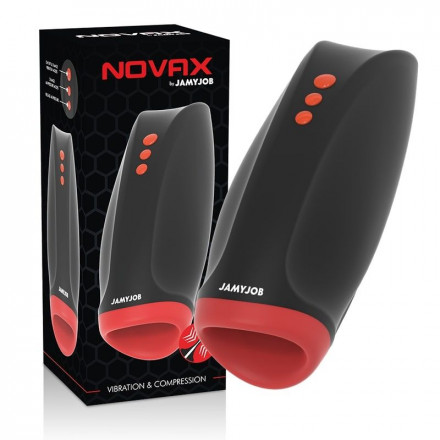 Инновационный мастурбатор Novax с вибрацией и сжатием 