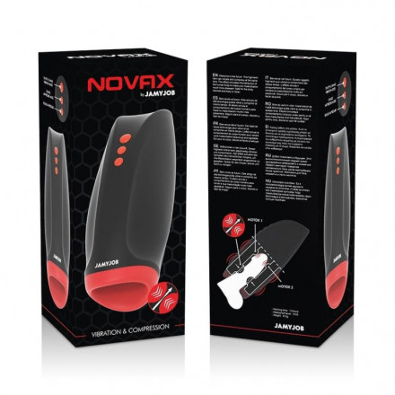 Инновационный мастурбатор Novax с вибрацией и сжатием 