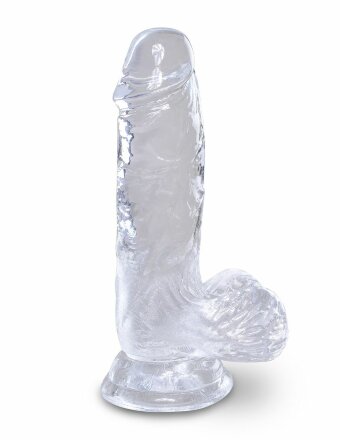 Прозрачный фаллоимитатор King Cock Clear 5&quot; Cock with Balls - 15,2 см. 