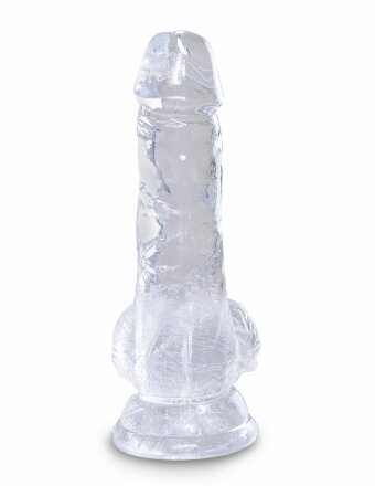 Прозрачный фаллоимитатор King Cock Clear 5&quot; Cock with Balls - 15,2 см. 