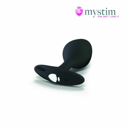 Черная пробка Mystim Rocking Vibe S с возможностью подключения к электростимулятору - 9,7 см. 