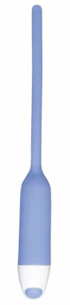 Голубой вибратор для уретры Dilator Vibe - 19 см. 