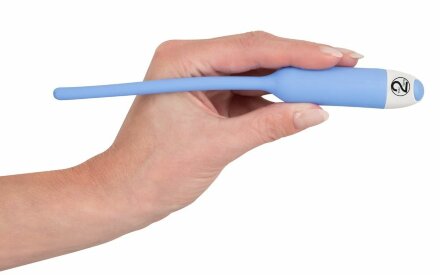 Голубой вибратор для уретры Dilator Vibe - 19 см. 