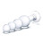 Прозрачная анальная пирамида 7,25  Beaded Butt Plug - 17 см. 