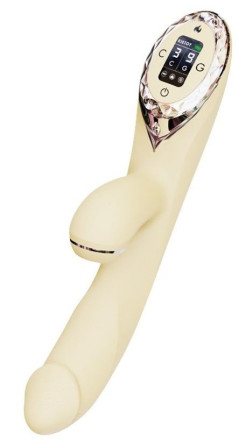 Желтый вибростимулятор A-King Pro - 22,8 см. 