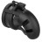 Черный мужской пояс верности Silicone Cage Ballsplitter Model 18 Chastity 3.5  
