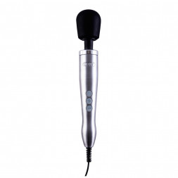 Серебристый вибратор Doxy Die Cast Wand Massager - 34 см.