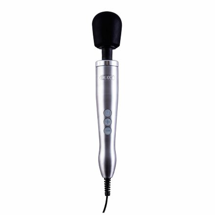 Серебристый вибратор Doxy Die Cast Wand Massager - 34 см. 