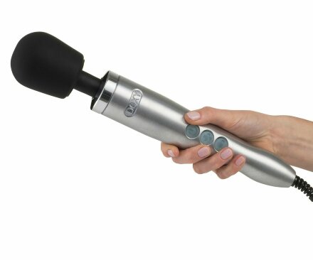 Серебристый вибратор Doxy Die Cast Wand Massager - 34 см. 