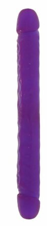 Двойной фиолетовый фаллоимитатор DOUBLE DONG LAVENDER - 30 см. 