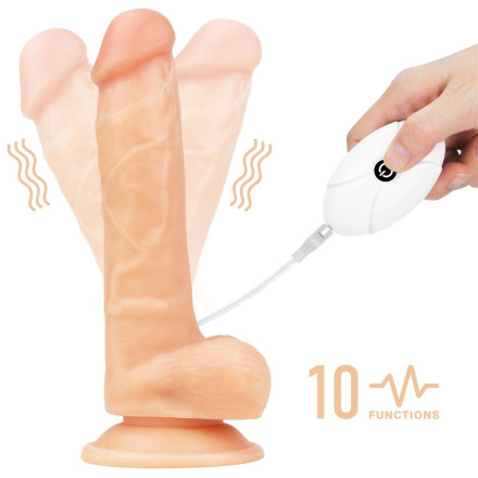 Женский страпон с вибрацией Vibrating Easy Strapon Set 7.5 - 20 см. 
