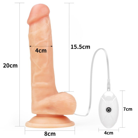 Женский страпон с вибрацией Vibrating Easy Strapon Set 7.5 - 20 см. 