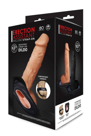 Поясной полый фаллоимитатор Lust Hollow Strap-On - 23 см. 