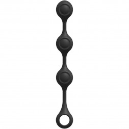 Черные утяжеленные анальные шарики Anal Essentials Weighted Silicone Anal Balls - 34,3 см.
