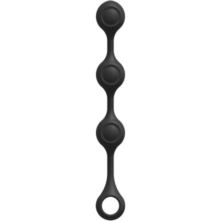 Черные утяжеленные анальные шарики Anal Essentials Weighted Silicone Anal Balls - 34,3 см. 