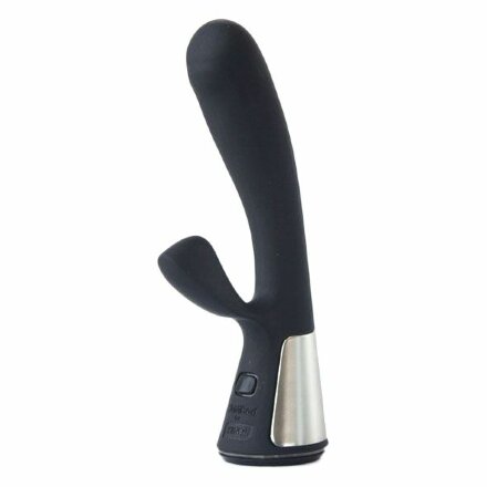 Чёрный интерактивный вибратор Kiiroo Ohmibod Fuse - 18 см. 