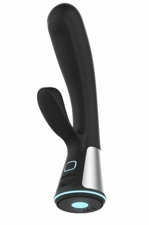 Чёрный интерактивный вибратор Kiiroo Ohmibod Fuse - 18 см. 