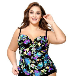 Пляжный топ-танкини plus size