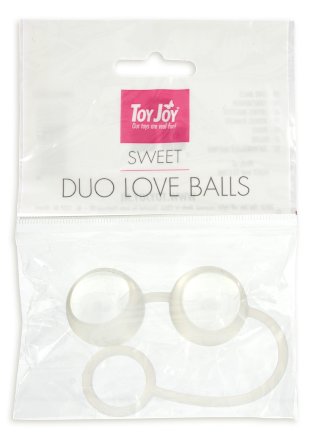 Стеклянные вагинальные шарики Duo Love Dalls на силиконовой сцепке 