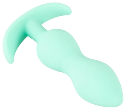Аквамариновая анальная втулка Mini Butt Plug - 8,2 см. 