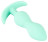 Аквамариновая анальная втулка Mini Butt Plug - 8,2 см. 