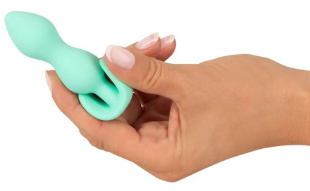 Аквамариновая анальная втулка Mini Butt Plug - 8,2 см. 