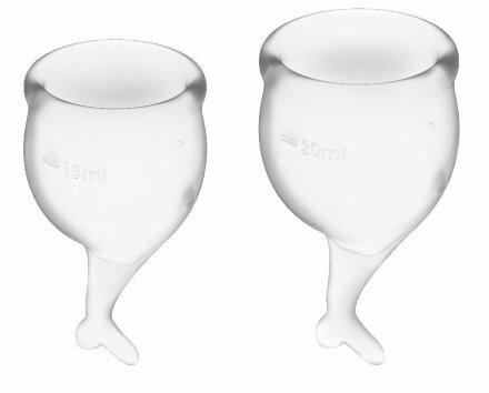 Набор прозрачных менструальных чаш Feel secure Menstrual Cup 