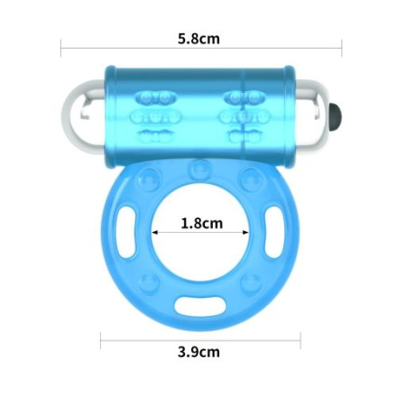 Голубое, светящееся в темноте эрекционное виброкольцо Lumino Play Vibrating Penis Ring 