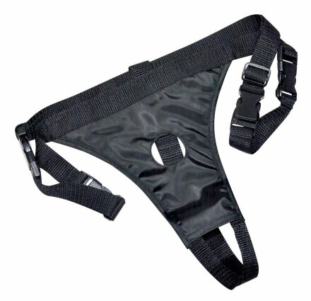 Телесный страпон с вагинальной пробкой Double Dong Strap-On - 19 см. 