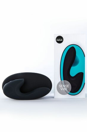 Нереалистичный вибратор Sense Max с клиторальным отростком - 16 см. 
