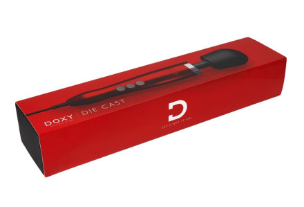 Красный вибратор Doxy Die Cast Wand Massager - 34 см. 