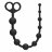 Чёрная анальная цепочка Orgasm Beads - 33,5 см. 
