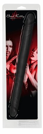 Чёрный двусторонний фаллоимитатор Double Dong Black - 40 см. 