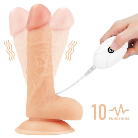 Женский страпон с вибрацией Vibrating Easy Strapon Set 7.0 - 18 см. 