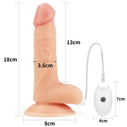 Женский страпон с вибрацией Vibrating Easy Strapon Set 7.0 - 18 см. 
