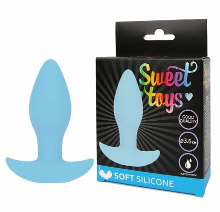 Голубая анальная втулка Sweet Toys - 8,5 см. 