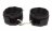 Чёрные полиуретановые наручники с карабином Beginners Wrist Restraints 