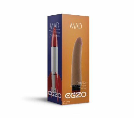 Реалистичный мультискоростной вибратор без мошонки Mad Rocket - 18 см. 
