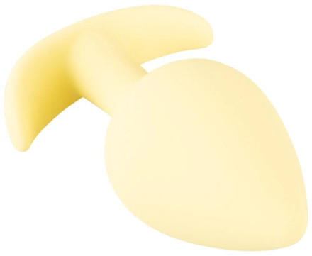 Жёлтая анальная втулка Mini Butt Plug - 6 см. 
