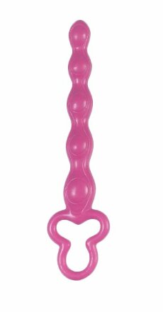 Розовая анальная цепочка Clover Anal Rod - 18 см. 