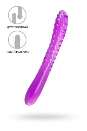 Фиолетовый двусторонний фаллоимитатор Frica - 23 см. 