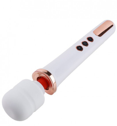 Белый жезловый вибратор Wand Vander - 33,5 см. 