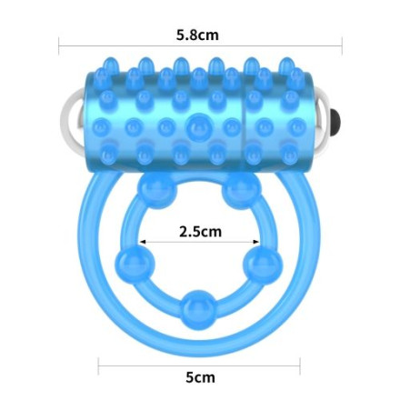 Голубое, светящееся в темноте виброкольцо Lumino Play Vibrating Penis Ring 