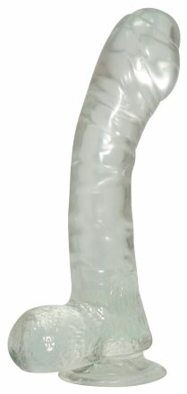 Прозрачный фаллоимитатор Lazy Buttcock - 17 см. 