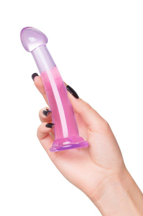 Фиолетовый фаллоимитатор Jelly Dildo S - 15,5 см. 