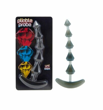 Дымчатая анальная цепочка PLIABLE PROBE - 15 см. 