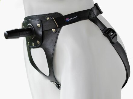 Универсальный мягкий пояс с насадкой Hard brutal BDSM-КОНСУЛ - 17 см. 