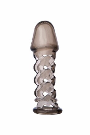 Дымчатая закрытая насадка на пенис ToyFa XLover - 11,5 см. 