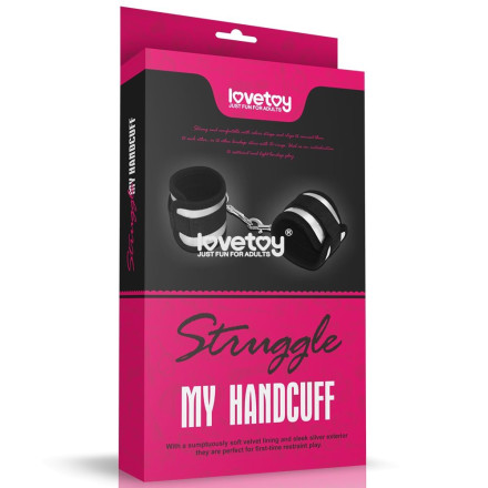 Серебристо-черные наручники Struggle My Handcuff 