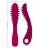 Малиновый вибратор Temptation Wand с шипиками - 22 см. 